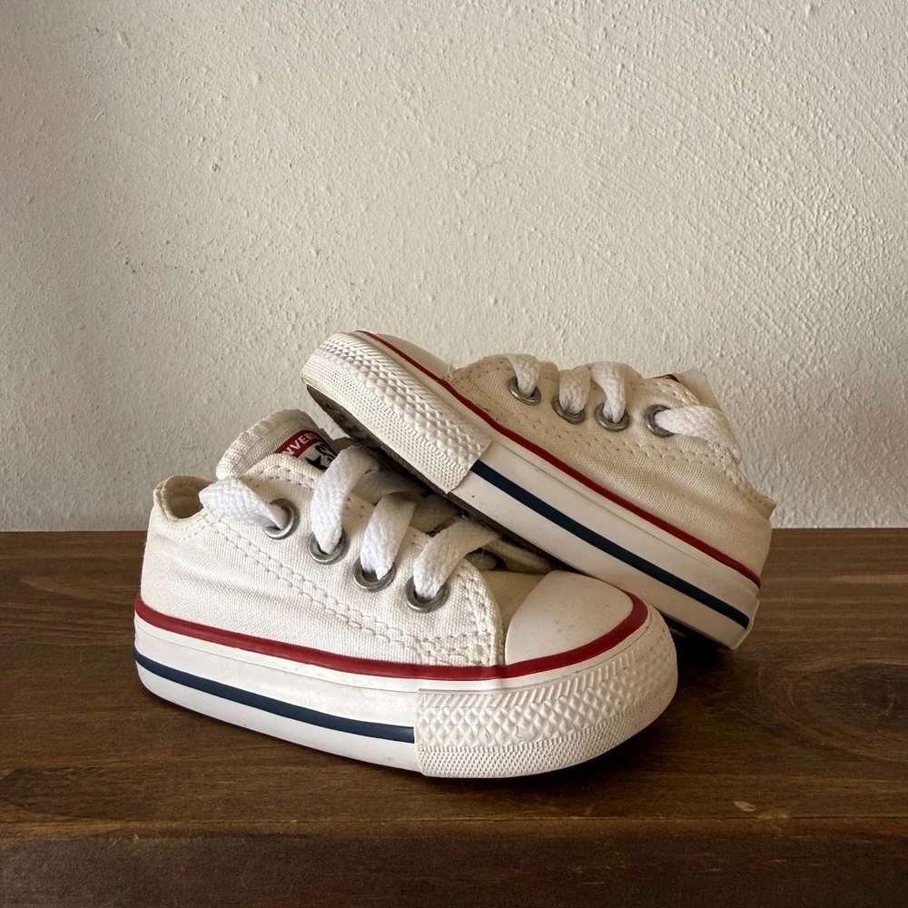 Converse Chuck Taylor All Star Oxford White Canvas Toddler Sneakers Size 3
